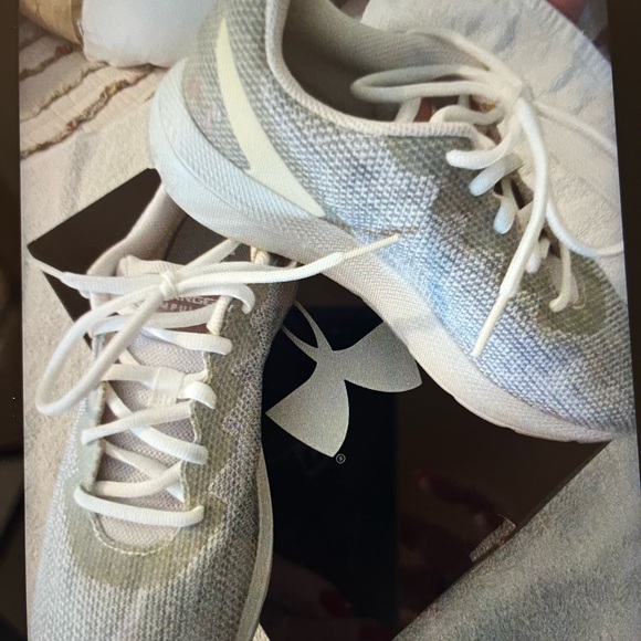 Under Armour Shoes - Under Armour Women's White and Gray Athletic Shoes Size 8